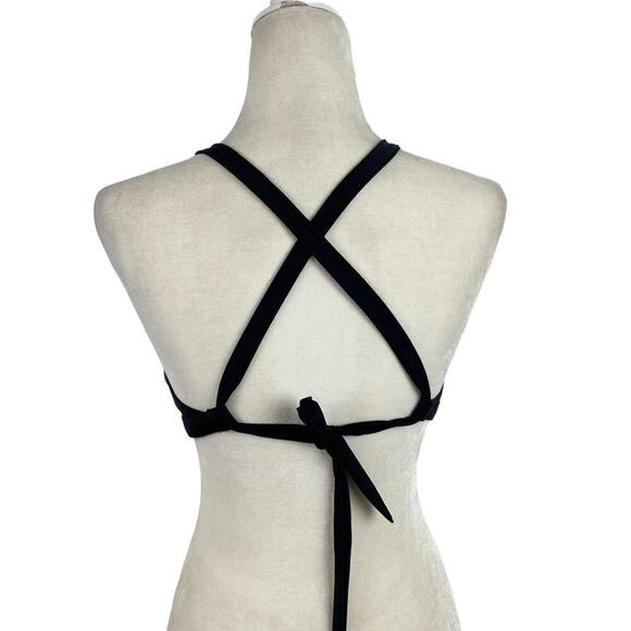 prAna Women's Black Regan High Neck Bikini Top with Mesh Detail Size Small - Picture 11 of 15